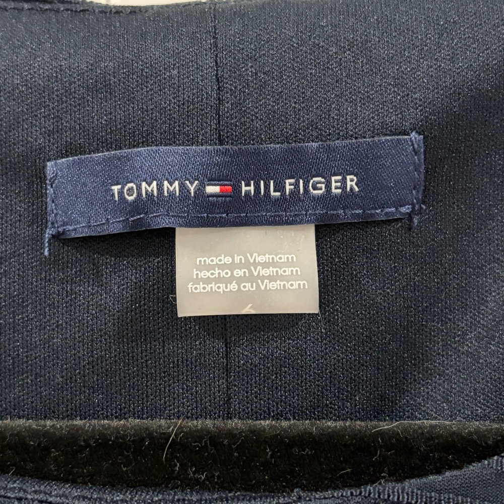 Tommy Hilfiger Flutter Sleeve Textured Jersey Minidress - Picture 7 of 9
